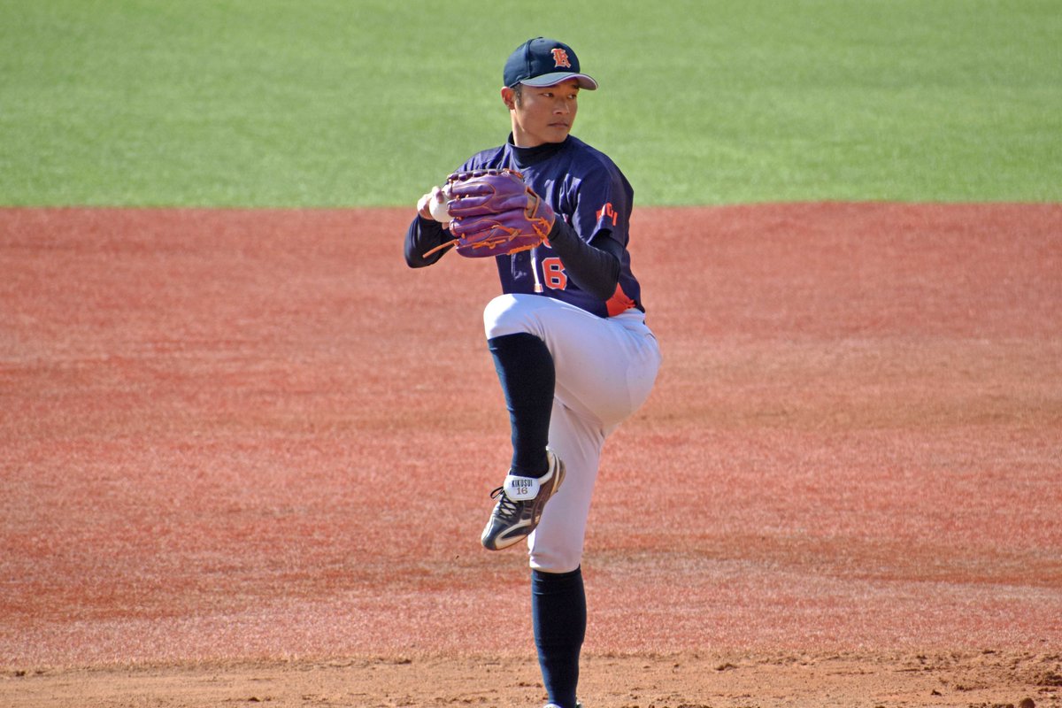 jumbonokachi511's tweet photo. 菊水化学工業 藤田 真志 投手（大垣日大－愛知東邦大 23歳）

2022年1月26日 フタバ産業戦
先発でフタバ産業打線を5回無失点の好投。2つ死球はあったものの無四球。
菊水化学工業は小松投手の次、が大きな課題。こういう経験をプラスにしてほしいです。 https://t.co/dp6yIWInjT