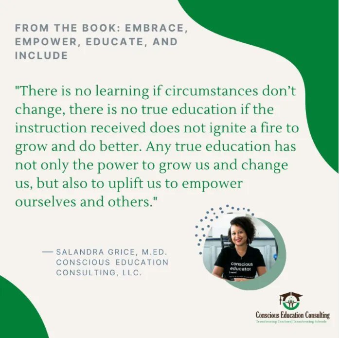 EdumatchBooks's tweet photo. Embrace, Empower, Educate, and Include by Salandra Grice! @GriceSalandra
Find our more about the book here: https://t.co/GJFZ6RlOck or https://t.co/bcLCijRM4G
#ConsciousEd #EveryStudentEveryDay #edumatch https://t.co/0etyBqPFU6
