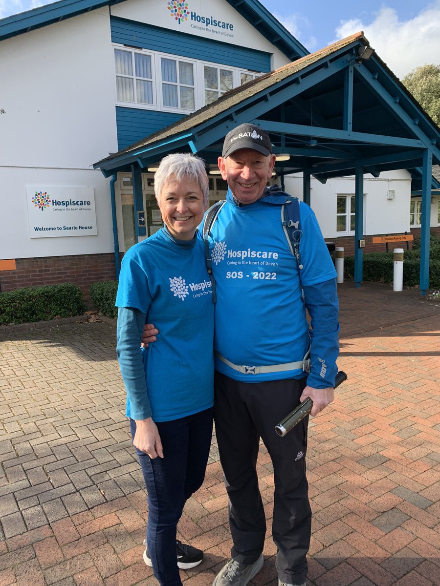 Today the brilliant <a href="/Batonman09/">Alan Rowe MBE</a> set out to walk the perimeter of our area of care-yes the outskirts of Exeter,Mid &amp;East Devon!Alan has supported <a href="/Hospiscare/">Hospiscare</a> for many years &amp; has helped me from the first time I met him.Thanks Alan,I hope the laughs are big &amp;the blisters are smallx
