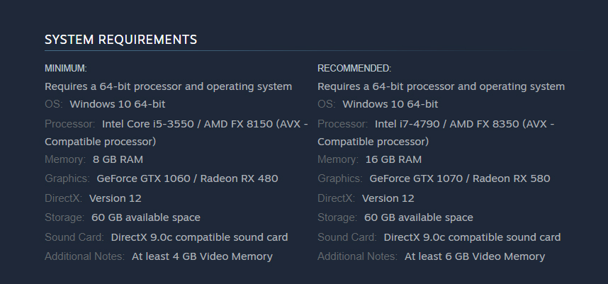 The SmackDown Hotel 🔥 on X: System Requirements for the Steam / PC  version of WWE 2K22 💻 #WWE2K22  / X