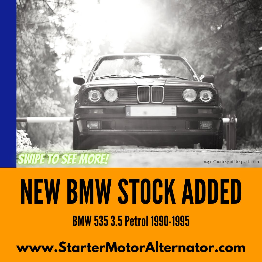 StartAlternator's tweet photo. 🚨NEW BMW STOCK ADDED🚨

Alternator: XIK1982
Fits: BMW 535 3.5 Petrol 1990-1995
🛒 Available here: https://t.co/1x6eUYb91A

🌎 International Shipping

🛠️ All our new and remanufactured parts come with a 2 Year Warranty. 
#bmw #535 #alternator https://t.co/W1ndcyrxE1