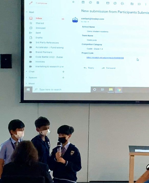 Shweta (@shwetaj920005) on Twitter photo Many many congratulations to the Runners up team and participants from GEMS Modern Academy for their enthusiastic performance at Code Battle 2022 <a href="/Dtec_dso/">Dubai Technology Entrepreneur Campus - Dtec</a> <a href="/icodejr/">iCodejr.com</a> <a href="/GMA_Primary/">@GMA_Primary</a> <a href="/KNargish/">Nargish Khambatta</a> <a href="/shazlobo14/">Sharon Lobo</a> <a href="/ElizabethJohn00/">ELIZABETH JOHN</a> <a href="/rahatn/">rahat narsinghani</a> Many many congratulations to the Runners up team and participants from GEMS Modern Academy for their enthusiastic performance at Code Battle 2022 <a href="/Dtec_dso/">Dubai Technology Entrepreneur Campus - Dtec</a> <a href="/icodejr/">iCodejr.com</a> <a href="/GMA_Primary/">@GMA_Primary</a> <a href="/KNargish/">Nargish Khambatta</a> <a href="/shazlobo14/">Sharon Lobo</a> <a href="/ElizabethJohn00/">ELIZABETH JOHN</a> <a href="/rahatn/">rahat narsinghani</a>