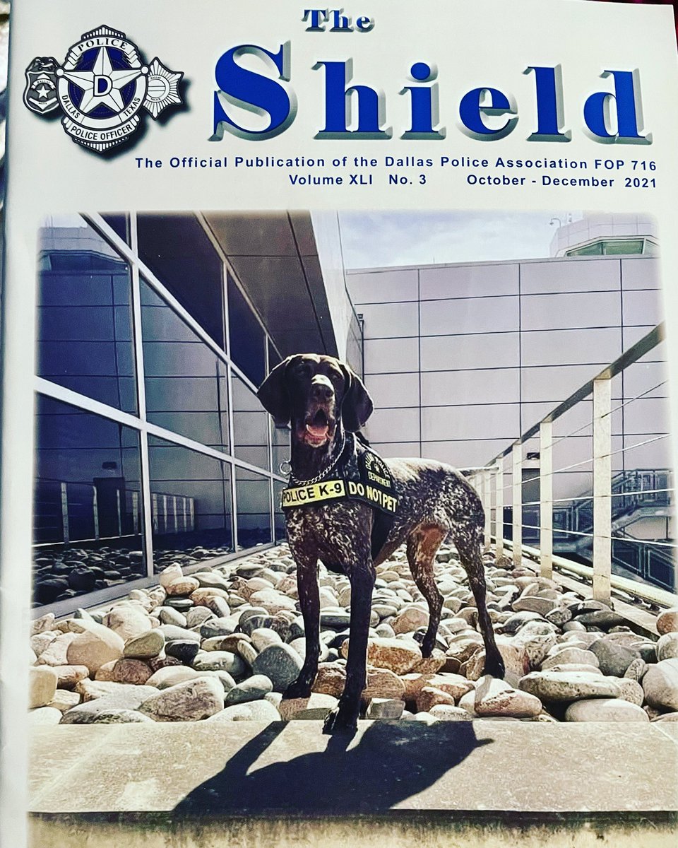 The @DPA_PoliceAssoc put ME on the cover their magazine! #theshield #k9 #k9cop #k9softwitter #gsp #gspsoftwitter #police #policek9