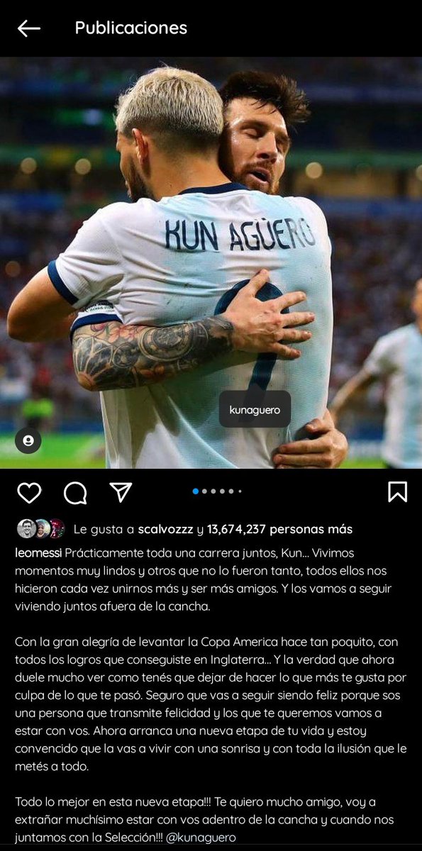 Publicaciones de Messi:

A su esposa | A Kunt