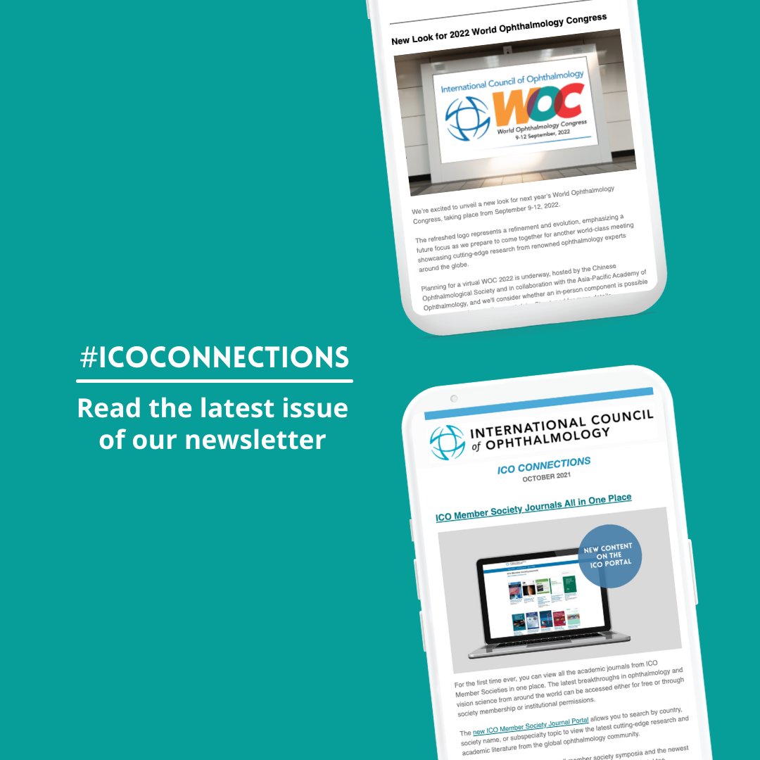 IntlCouncilOph's tweet photo. The new issue of #ICOConnections is available online now: https://t.co/XoMaIcSrES 

Get ready for @WorldGlaucoma’s @GlaucomaWeek, read the @IAPB1’s new strategic plan #2030InSight, and mark your calendars for upcoming ICO Member Society events. 

#GlaucomaWeek https://t.co/EA18aht6Fa