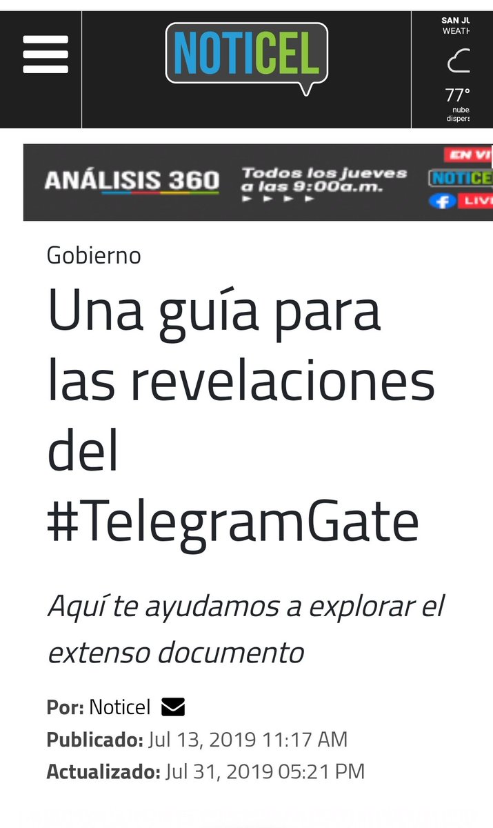 testamosvelando's tweet photo. Aquí echando de menos aquellos tiempos cuando @noticel nos dio una "guía para las revelaciones del #TelegramGate".
Nada, yo confío, yo sé, que @OscarJSerrano2 y @DePrensaPR serán consistentes con la línea editorial de su medio y harán lo propio. ¿Verdad que sí?
#TESTAMOSVELANDO https://t.co/V56SLSX4lb