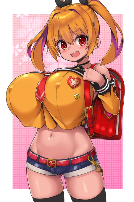 褐色ロリ巨乳!
ランドセルは必須だよね☆ 
