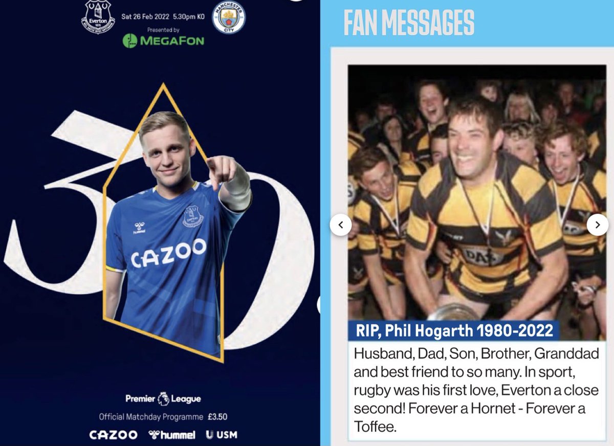 stuturnips's tweet photo. RIP Big Phil, a huge man with a heart of gold, loved his Rugby and loved the Blues! Tragically lost a short battle to cancer. Thank you @efc_fanservices for adding a message in today’s programme. Let’s put on a show for the great man today!!💙 #NSNO https://t.co/NnpcSYfqAT