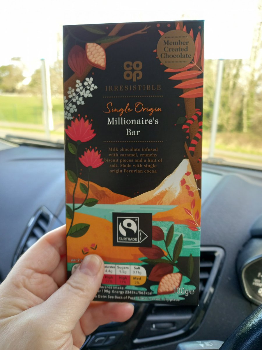Hosted a fairtrade live event at West Cross Coop today tackling climate change with Coop customers and playing fun fairtrade games. Treated myself to this afterwards. #ChooseFairtrade #Chocolate #ItsWhatWeDo <a href="/coopuk/">Co-op</a>