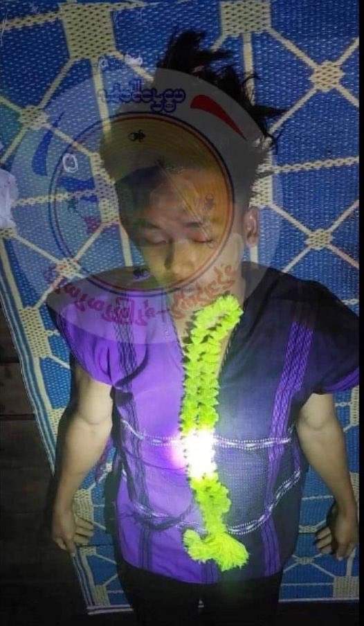 Haruonchill's tweet photo. BGF- 1013 under military terrorist fired unprovoked artillery shells into Kameekhee village in #Dwelo town, @knuhq Brigade-5 area at 9:15pm on Feb24 — KILLING Saw Khu Naylah, 19, and INJURING 4 civilians aged 70, 46, 43 and 13. 5 homes were also damaged. 
#WhatsHappeningInMyanmar https://t.co/MjYNtplmv6