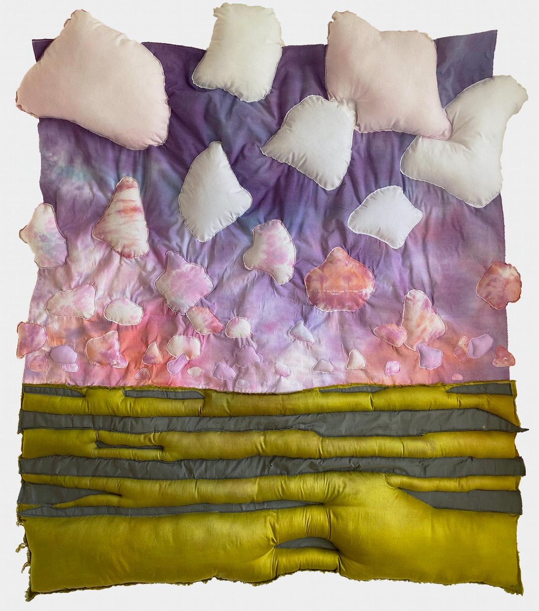 5stitch's tweet photo. 💕💜
Pink &amp; Purple Alto Clouds
2020
Textile
38' x 4” x 40"
Super stuffed, Hand dyed textile waste, reused fiberfill, fiber stabilizer, thread.

https://t.co/pgdqnbiT4P

ELEMENTAL
Terra, Tide &amp; Time
February 10th - April 23rd
#clouds #ClimateEmergency #Landscapes https://t.co/op7xnnl66j
