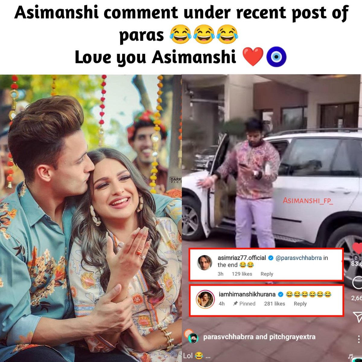 #AsiManshi comment under the recent post of #paraschabra 😂😂
#AsimRiaz𓃵 #HimanshiKhurana
MOST DESIRABLE MAN ASIM RIAZ