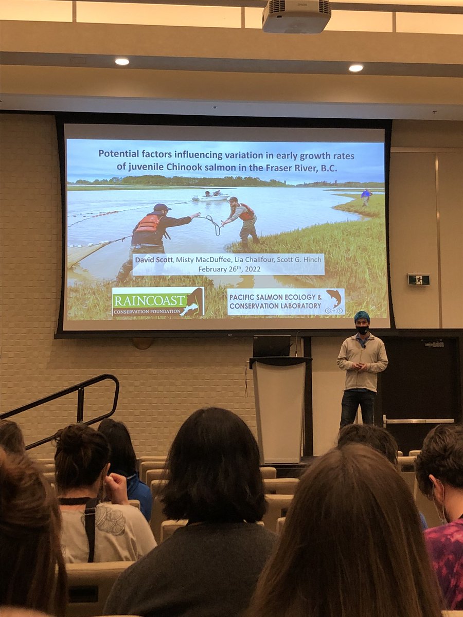 Live from #CCFFRSCL2022 for Day 2 where Raincoast’s Dave Scott shared a positive story of Chinook #salmon: the South Thompson population has been increasing over the last ten years! 

Encouraging news in an uncertain climate of increased floods, fires and habitat loss.