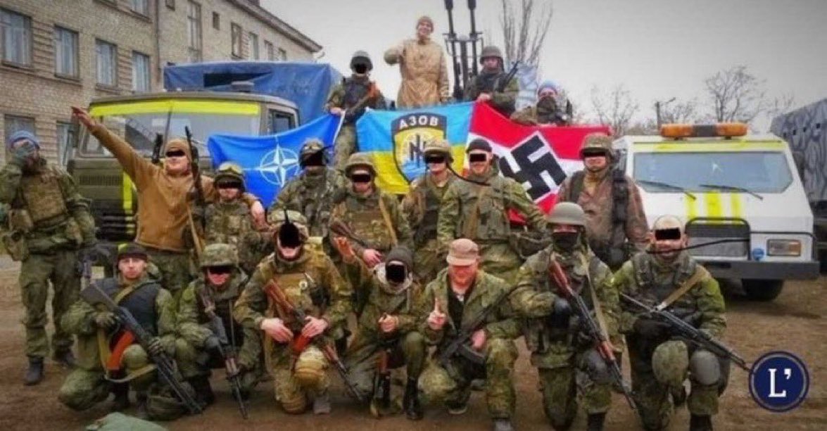 The #Azov Battalion of #Ukraine supported by #NATO &amp; the #US since 2014