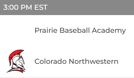 NFLFANS8's tweet photo. 3:00 PM EST
Prairie Baseball Academy 🆚 Colorado Northwestern
⚠️⚾𝙂𝘼𝙈𝙀𝘿𝘼𝙔⚾⚠️
 —————————————— 
🎥https://t.co/inWuveIRW7
@JadeAlberts @DWoodardHerald @JoeMcFarland @OBJWalters @HaydenDwyer96 @GregGravel @BradFairholm @gmo19_gary @davestew22 @shaqfu75 @OHMY_Apparel https://t.co/OhPmTvKVbD