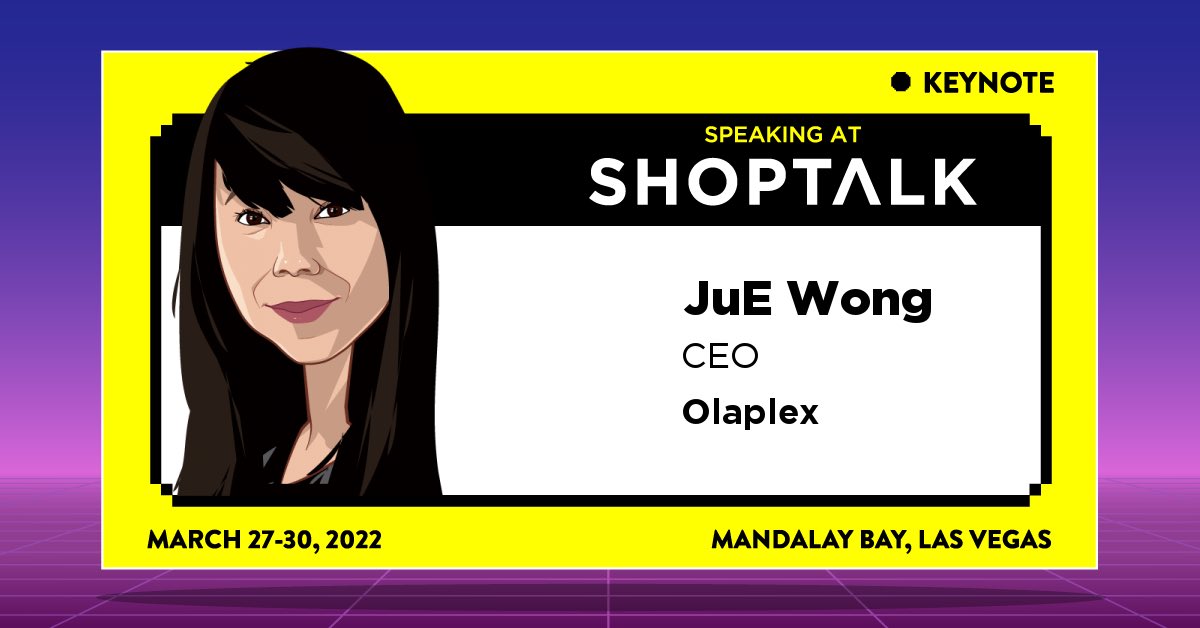 JuEWong888's tweet photo. @Shoptalk  2022 is live again this year! I am excited to be their keynote on March 29 at 9.15am PST. The topic is The C-Suite Conversation: Building a Modern Brand.
See you there! https://t.co/FDUTYkmusF