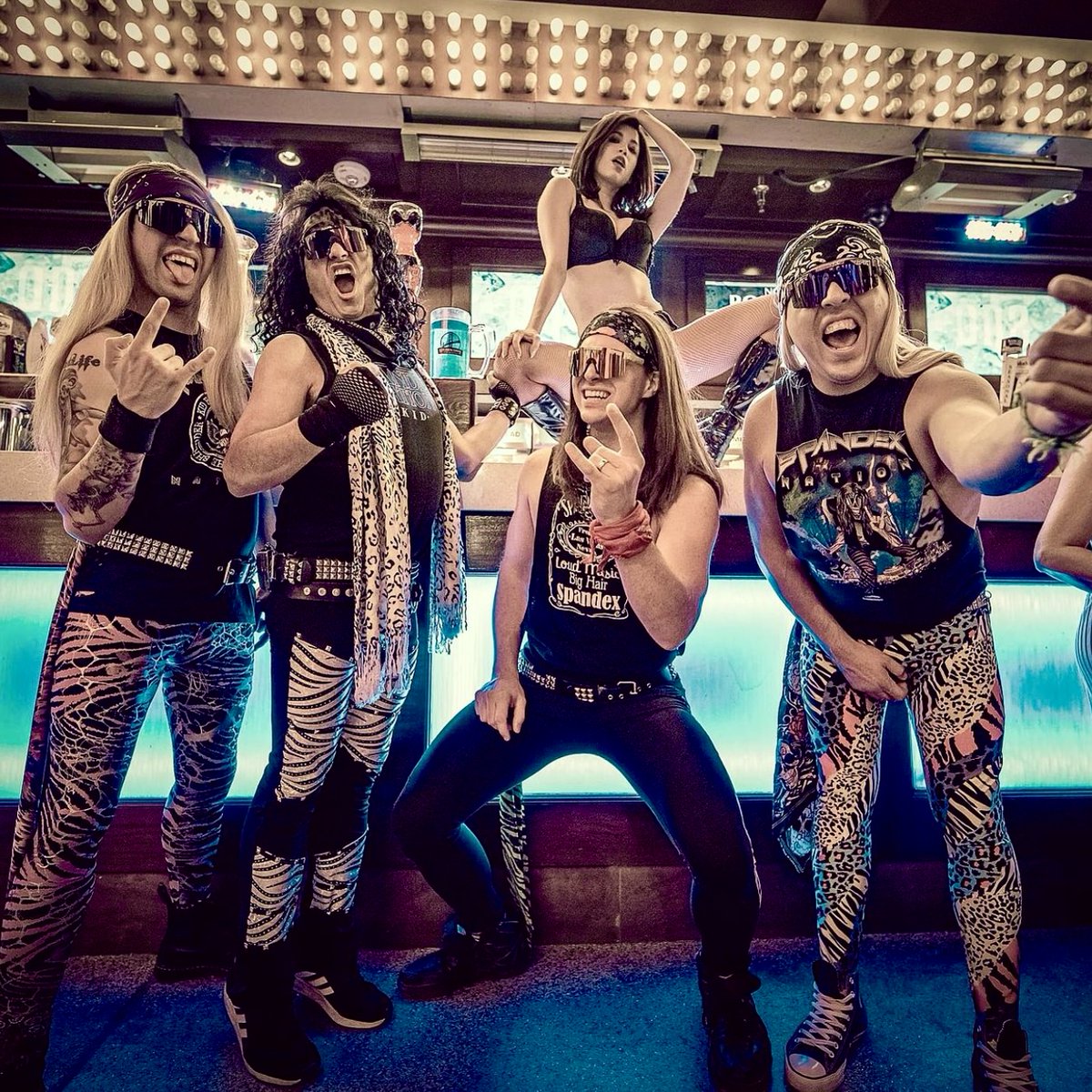 Saturday night at the #Vegas classic calls for a downtown party like no other! Our friends @SpandexNationLV take the Main St. Stage tonight from 10PM-2AM, and we hope you’re ready to rock! 🤘 #GoldenGateVegas ✨