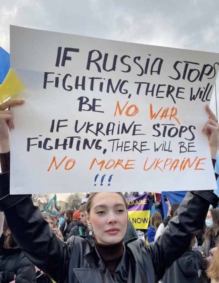 “If Russia stop fighting, there will be no war. If Ukraine stop fighting, there will be no Ukraine.” Stop 🛑 war  #UkraineRussiaWar