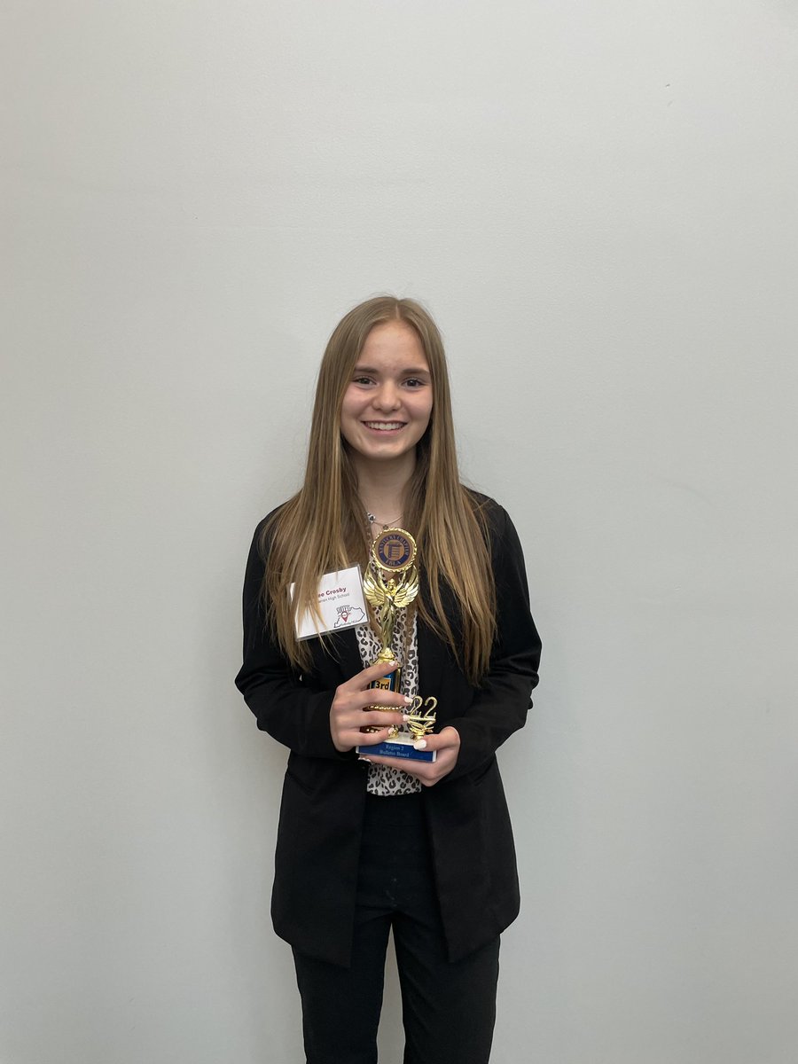 Congrats, <a href="/SouthWarrenHigh/">Jenny Hester</a> FBLA! #stateboundspartans