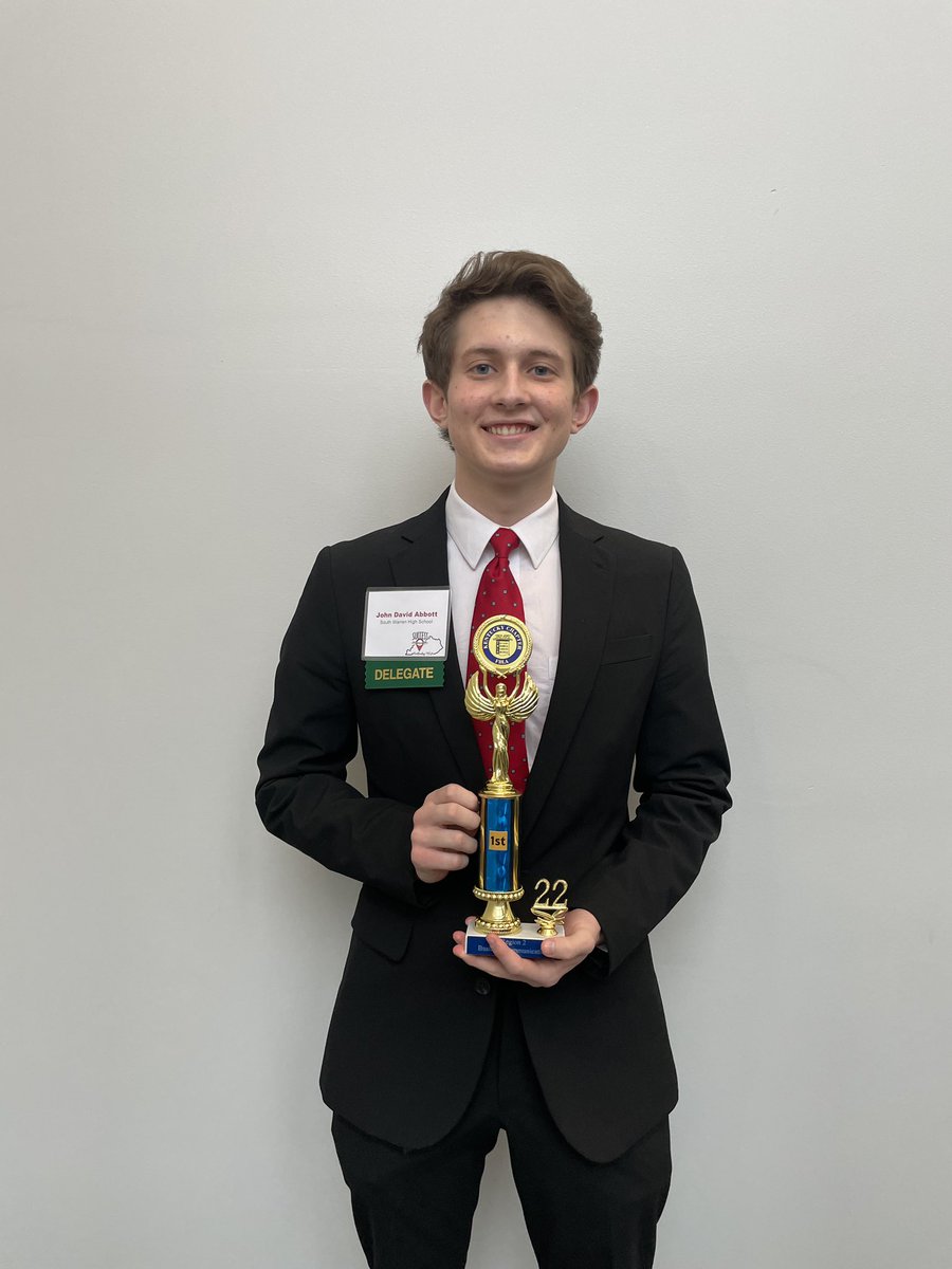 Great job, <a href="/SouthWarrenHigh/">Jenny Hester</a> FBLA! #stateboundspartans