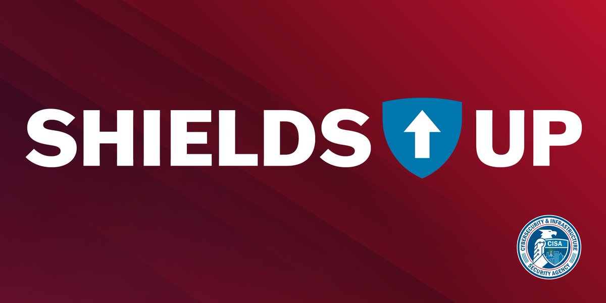 CISA Cyber (@cisacyber) on Twitter photo .<a href="/CISAgov/">Cybersecurity and Infrastructure Security Agency</a> created a new #ShieldsUp technical guidance webpage to help you take immediate action to protect against potential vulnerabilities:
➡️ Use MFA
➡️ Run antivirus
➡️ Disable nonessential ports & protocols
➡️ Strengthen controls for cloud services
cisa.gov/uscert/shields… .<a href="/CISAgov/">Cybersecurity and Infrastructure Security Agency</a> created a new #ShieldsUp technical guidance webpage to help you take immediate action to protect against potential vulnerabilities:
➡️ Use MFA
➡️ Run antivirus
➡️ Disable nonessential ports & protocols
➡️ Strengthen controls for cloud services
cisa.gov/uscert/shields…