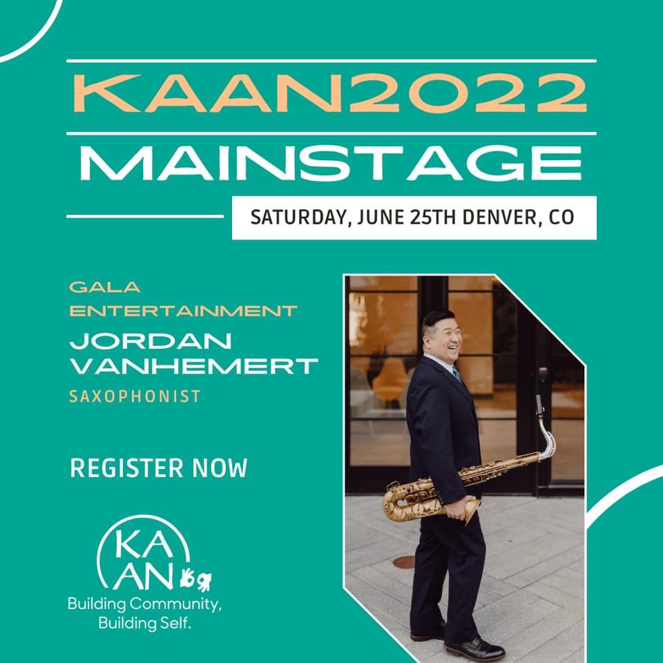 We're excited to announce our #KAAN2022 Saturday night gala performer - saxophonist Jordan VanHemert. 

JORDAN VANHEMERT is a Korean American saxophonist and composer lauded for his skill as a modern jazz improviser. 

🎟 Register for #KAAN2022 today! attendify.co/yLpEsyD