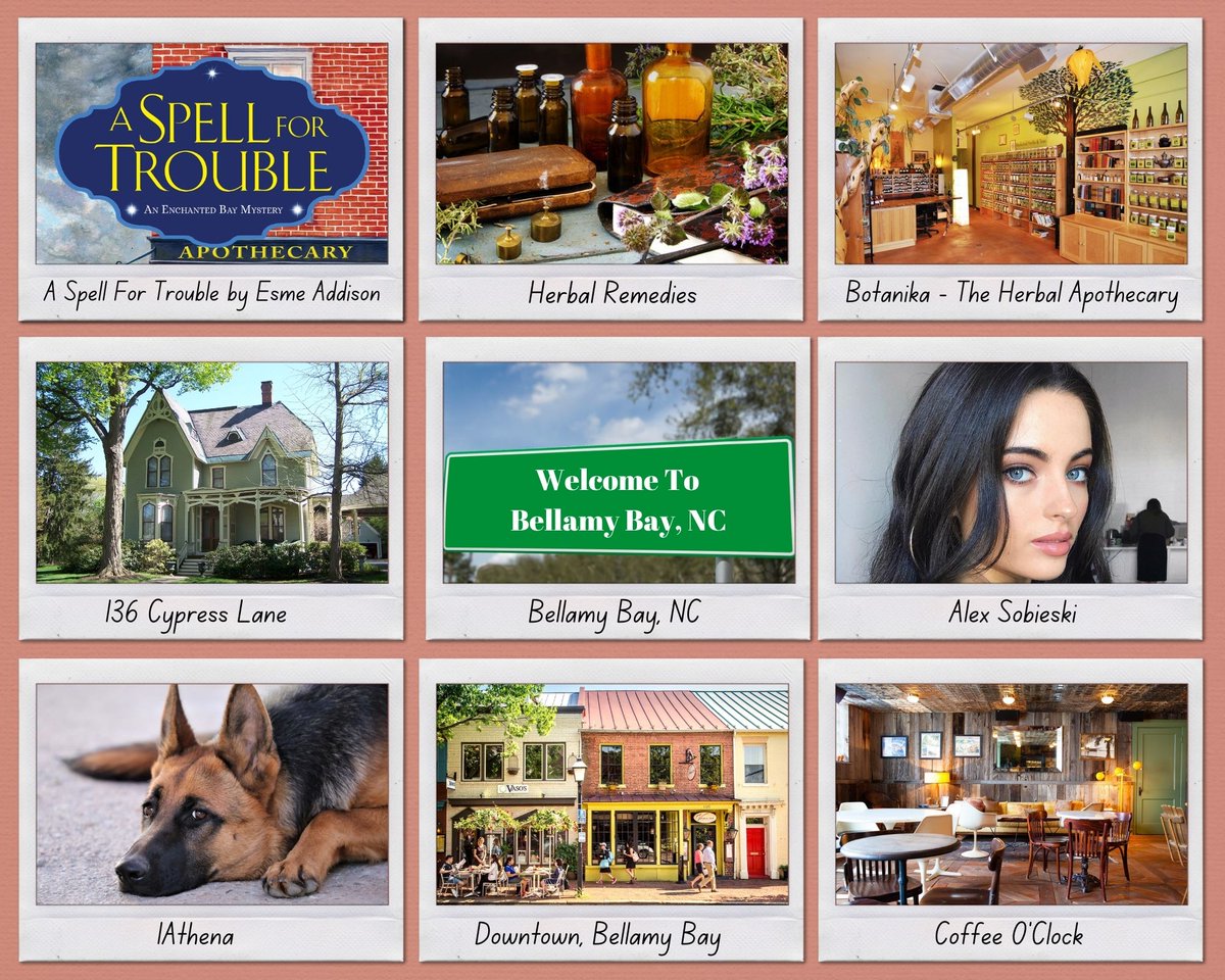 EsmeAddison's tweet photo. I've just discovered #bookedits on Instagram. You know, like mood boards for a novel? Currently obsessed. I've made three this morning and counting for #ASpellForTrouble. Do you guys love these? Familiar with? I think this is going to my new favorite thing! lol #cozymystery https://t.co/VSl6Ha4k6B