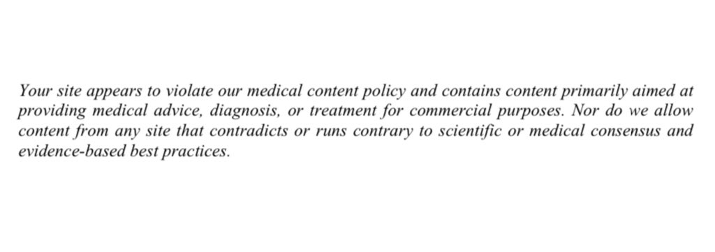 drsimonegold's tweet image. WOW: @Google sent notice stating they will be removing the America’s Frontline Doctors website from search results. 

We are a team of medical doctors who dared to speak the truth. 

And we have been proven right, again and again, and again.