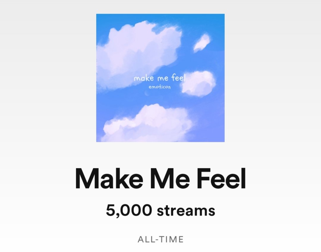 Make me feel reached 5k streams on #Spotify #lofi #LofiHipHop #lofibeats open.spotify.com/track/3C7YBAoo…