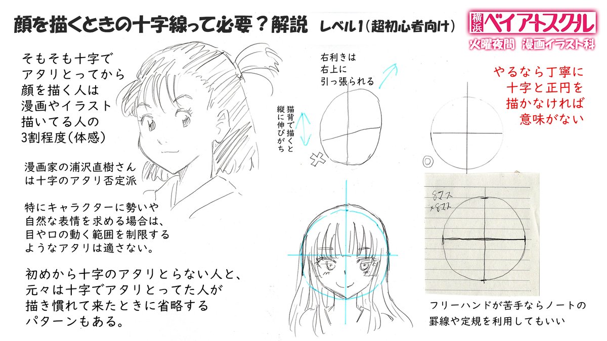 第3回目のネット授業終わりました!
顔の十字線でアタリ取るかどうかについては個人の見解が多かったので参考程度に受け取ってください。
後半は作画をしながら定規の使い方について解説をしてみました。

ニコ生タイムシフト
https://t.co/ZeI2O0e4ds
You Tube
https://t.co/TMXKzjvPnk 