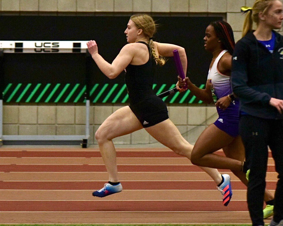 OmahaTFXC's tweet photo. 𝗗𝗠𝗥 | In Friday nights final event, the team of Gwen Steffen, Brianna Fulton, Olivia Steffen, &amp; Maddie Yardley finish in 6th place with a time of 12:29.08. 

The fastest DMR ran since 2016‼️

#EveryoneForOmaha | #OmahaTFXC ⚫️🔴🐮 https://t.co/o6mrK9x9xT