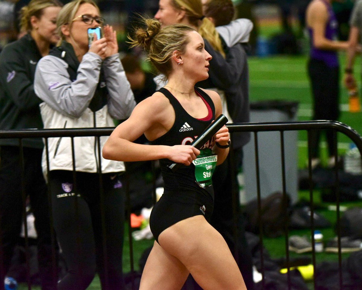 OmahaTFXC's tweet photo. 𝗗𝗠𝗥 | In Friday nights final event, the team of Gwen Steffen, Brianna Fulton, Olivia Steffen, &amp; Maddie Yardley finish in 6th place with a time of 12:29.08. 

The fastest DMR ran since 2016‼️

#EveryoneForOmaha | #OmahaTFXC ⚫️🔴🐮 https://t.co/o6mrK9x9xT