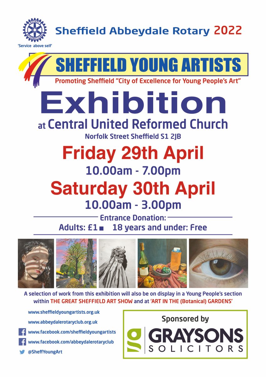 SheffYoungArt's tweet photo. HEADS OF ART and ART COORDINATORS please advise when PAINTINGS ARE AVAILABLE FOR COLLECTION 
 
After the 5th March we will start collecting paintings to be exhibited from Schools and colleges that have registered to participate. https://t.co/K8KFGYVeoP