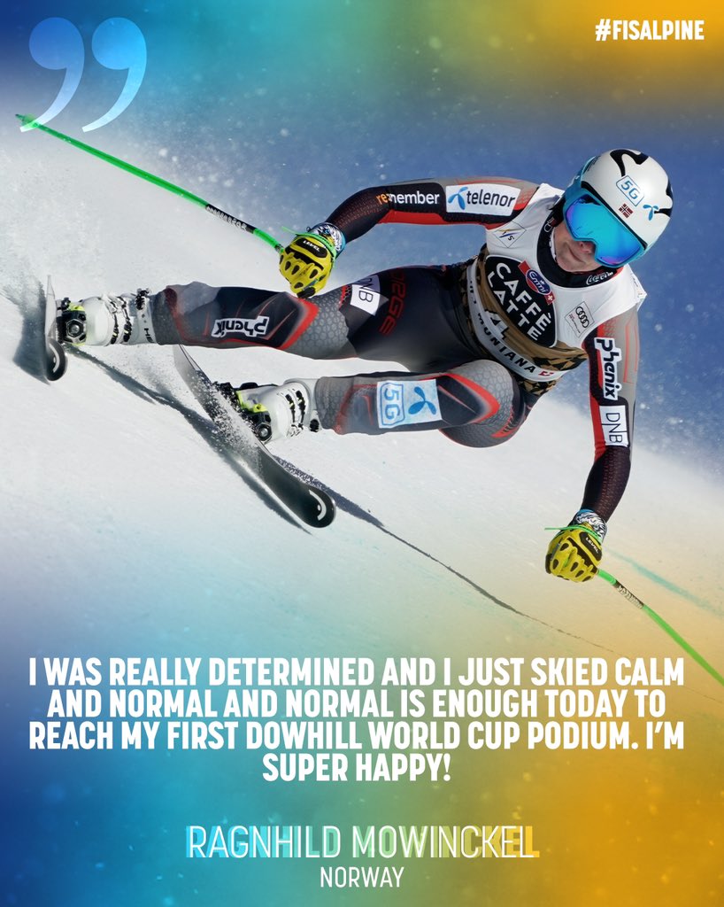 FIS Alpine (@fisalpine) on Twitter photo <a href="/RagMow/">Ragnhild Mowinckel</a> gave Norway the downhill podium 23 years after the last one on the women’s side!
Congratulations 👏🏻👏🏻
#fisalpine <a href="/RagMow/">Ragnhild Mowinckel</a> gave Norway the downhill podium 23 years after the last one on the women’s side!
Congratulations 👏🏻👏🏻
#fisalpine