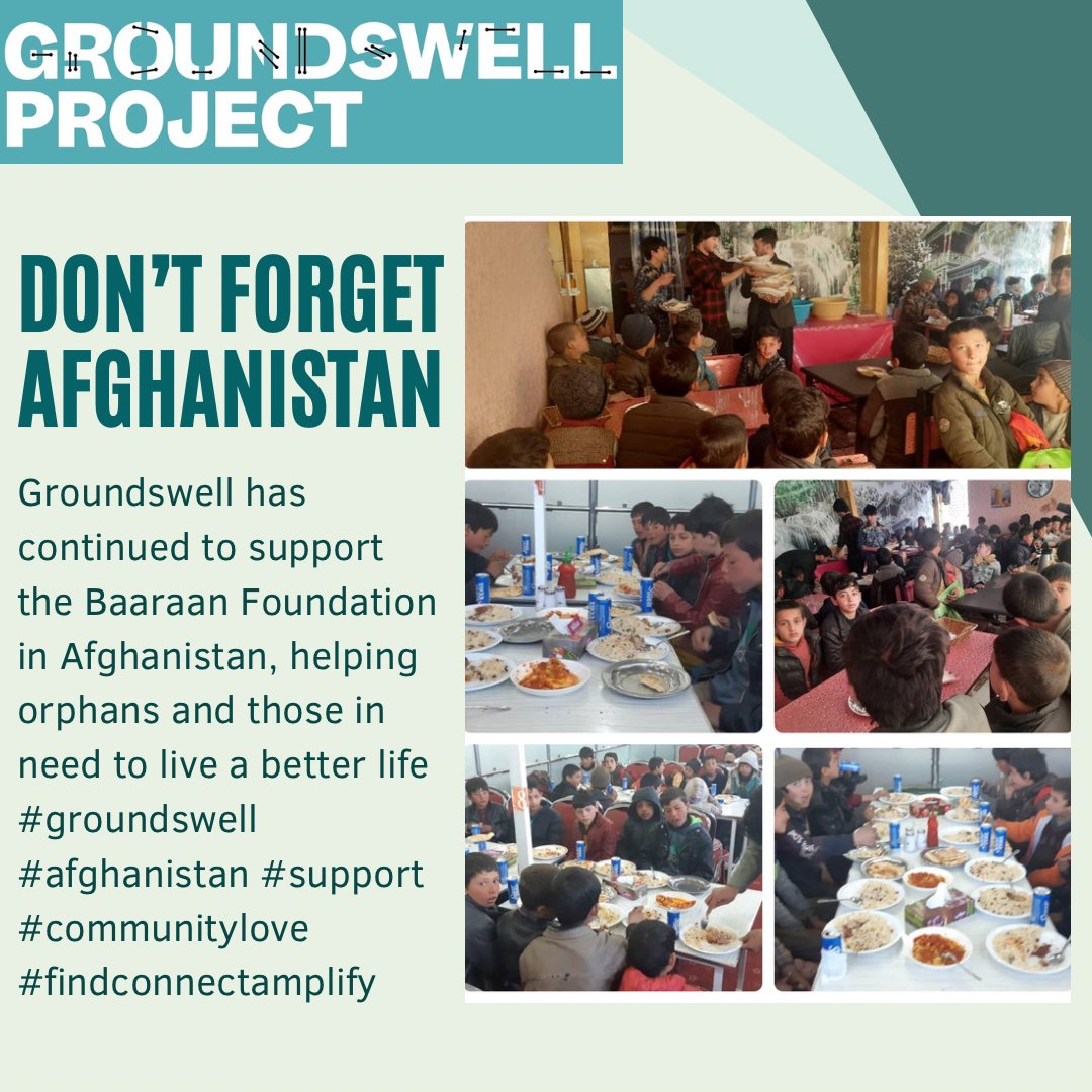 Baaraan Foundation, supported by Groundswell, took 200 children in need for lunch at two restaurants in Afghanistan today. It is so important we don't forget their plight. To donate, give via Paypal here: ow.ly/3sGT50I50OW #groundswell #afghanistan #support #communitylove