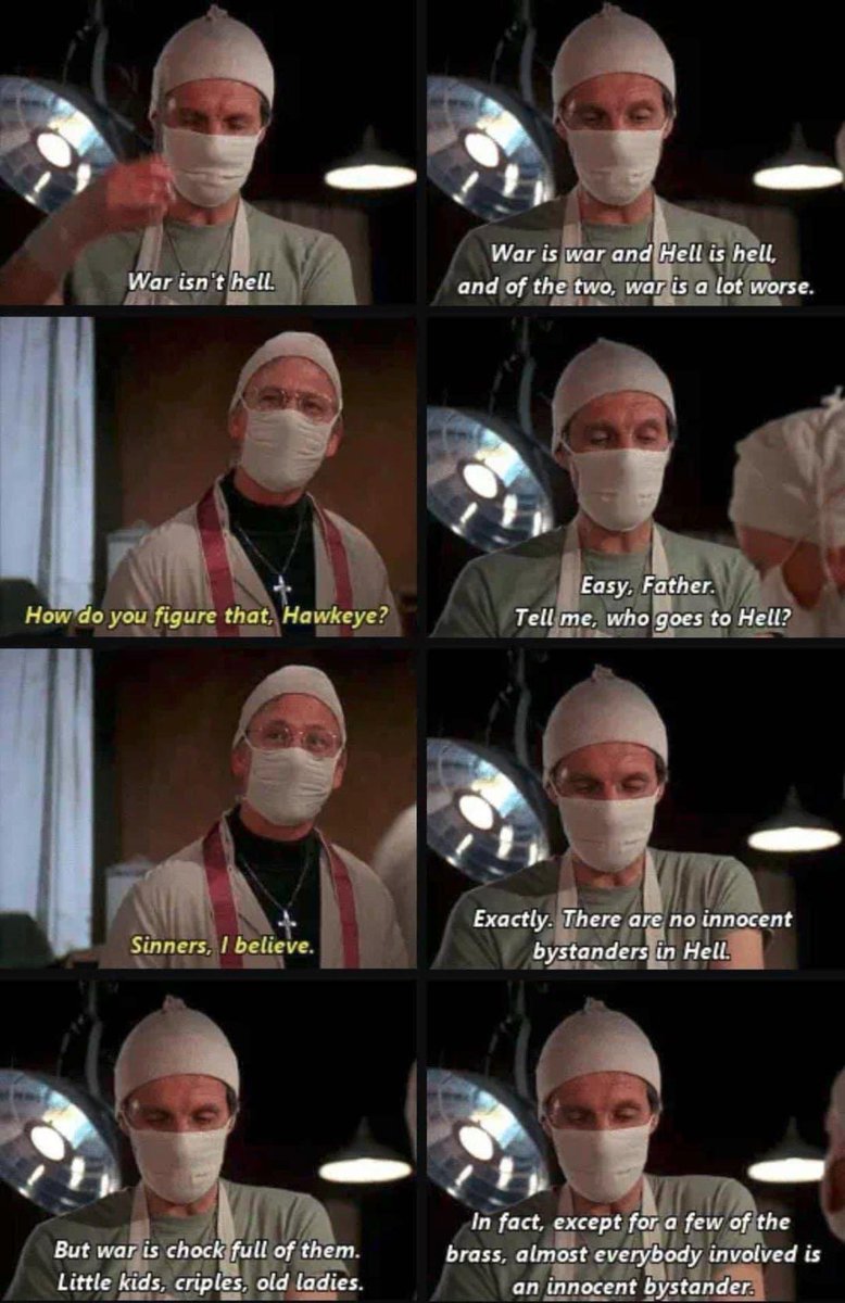 Still relevant today. War isn’t Hell. War is War and Hell is Hell. Aired February 8, 1977.  reddit.com/r/OldSchoolCoo…