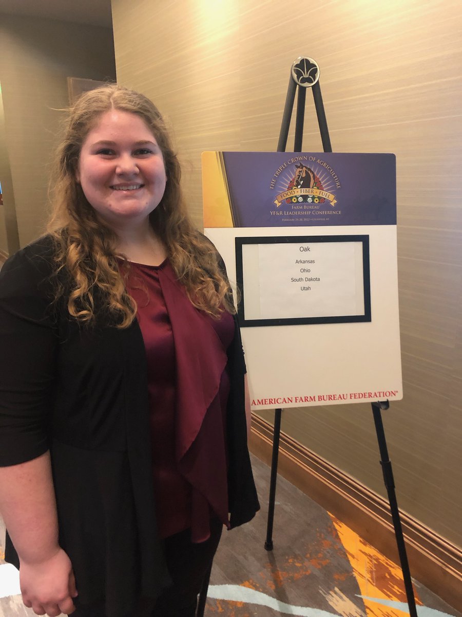 Good Luck to SDFB Collegiate member Adrienne Lipinski as she competes in the National Collegiate discussion meet at the AFBF YF&amp;R 2022 Conference! 🌱🌱 #YFR2022 #SDFB