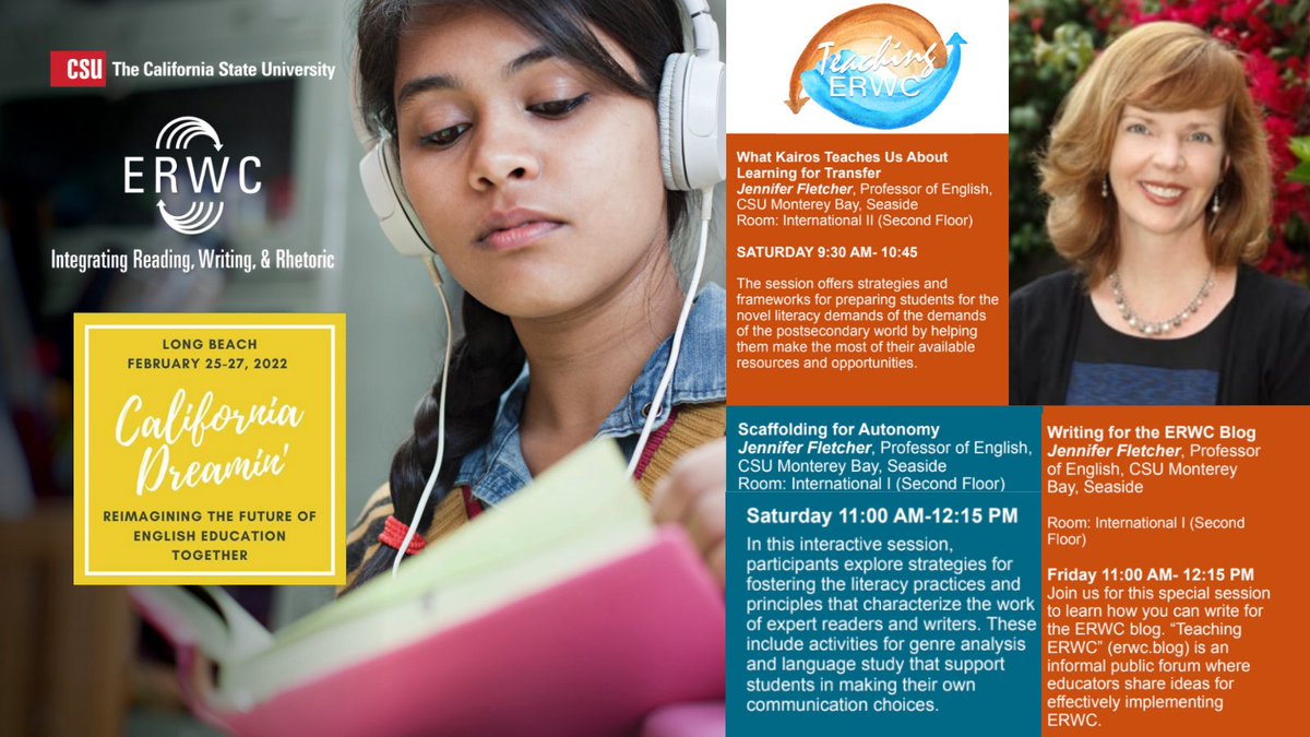CSU Expository Reading and Writing Curriculum (@csu_erwc) on Twitter photo Today at 11:00a! "Scaffolding for Autonomy" with <a href="/JenJFletcher/">Jennifer Fletcher</a> <a href="/CATE_California/">California Association of Teachers of English</a> #CATE2022 #ERWC Today at 11:00a! "Scaffolding for Autonomy" with <a href="/JenJFletcher/">Jennifer Fletcher</a> <a href="/CATE_California/">California Association of Teachers of English</a> #CATE2022 #ERWC