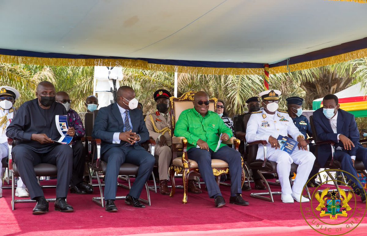 25th February,PRESIDENT AKUFO-ADDO COMMISSIONS FOUR (4) SHIPS FOR THE NAVY
 
President @NAkufoAddo, on Friday, 25th February 2022, commissioned four (4) new vessels acquired for use by the #GhanaNavy, at a ceremony at the Sekondi-Takoradi Naval Base.