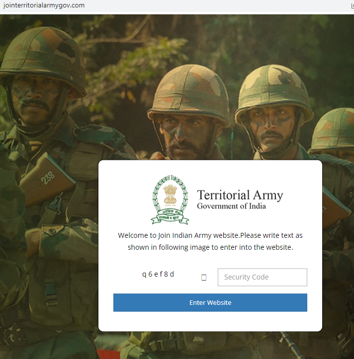 Cloned site of an Indian army site: hxxp://jointerritorialarmygov.com/