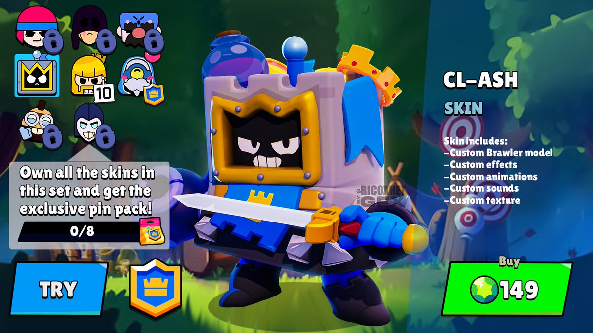 Clash Skin Bundle 😎🔥 
<a href="/BrawlStars/">Brawl Stars</a> 🤝 <a href="/ClashRoyale/">Clash Royale</a> 

Remember sexy ppl ❤and🔁
#BrawlStars #BrawlStarsArt