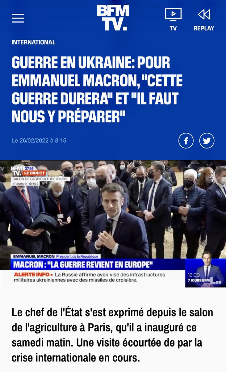 DeFabron's tweet photo. Il n’a toujours pas compris, où il ne veut pas comprendre que la population française ne veut pas de guerre et encore moins de « guerre qui durera ». C’est peut-être le moment de demander un référendum sur cette question majeure… https://t.co/nHdmK6p9h0