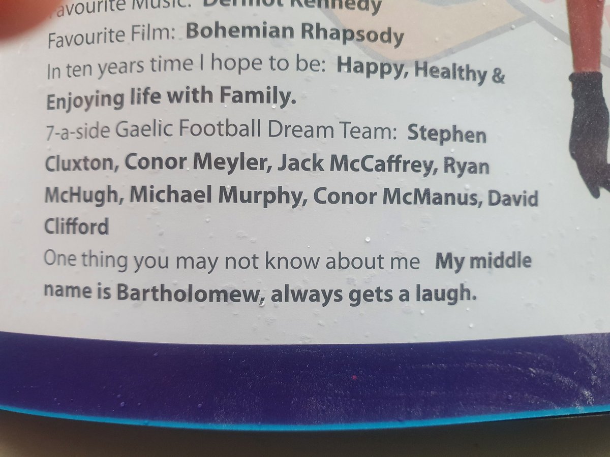 KieranMcC_SS's tweet photo. John Bartholomew O'Rourke starts for the Cork footballers against Galway.
#TheBartMan https://t.co/MKd3glwuW6