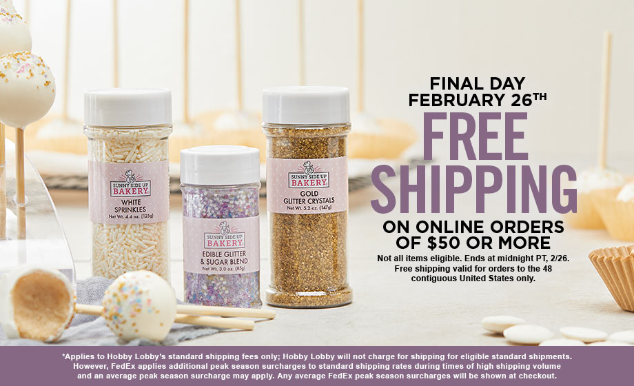 Official Hobby Lobby on Twitter "Ship, ship, hooray! 2day free