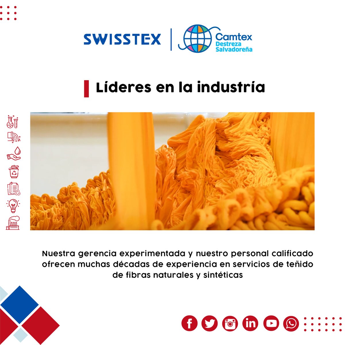 camtexsv's tweet photo. La industria textil, comprometida con la sostenibilidad y cuido de nuestro planeta, cada acción cuenta. #SomosDestreza #OrgulloSalvadoreño #SomosCamtex https://t.co/8zy19TmQZ4