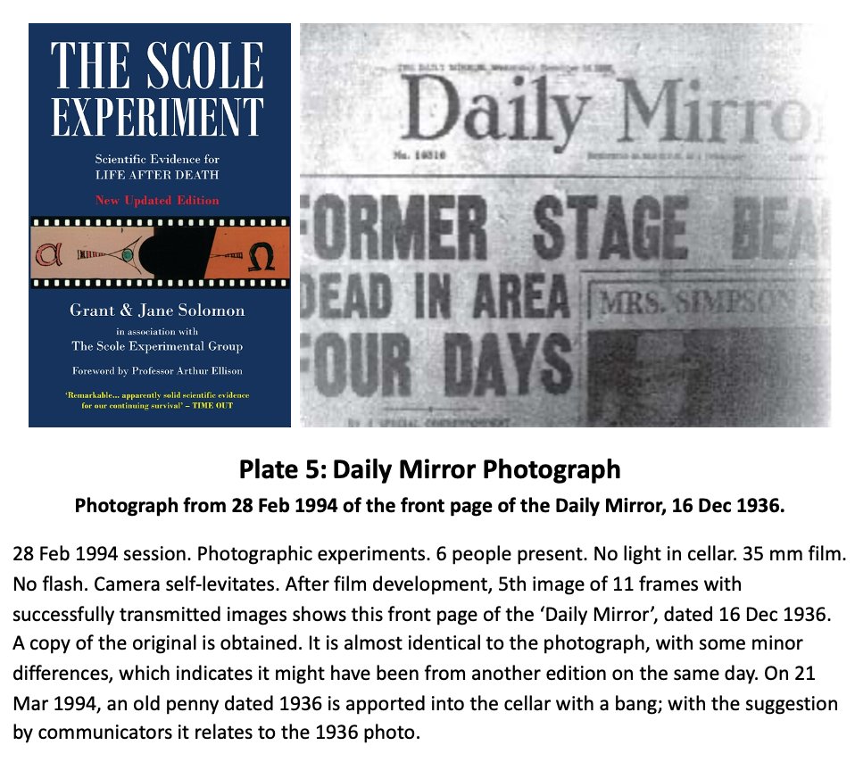 Daily Mirror image dated 16 Dec 1936. Photographic 'transmission' 5 of 11 from experiment on 28 Feb 1994. 

#TheScoleExperiment blog.

grantandjane.com/the-scole-expe…

@SPR1882 @psiencyclopedia #psi #psychicalresearch #photography #psychic #mediumship #paranormal #afterlife #spirit #ufo