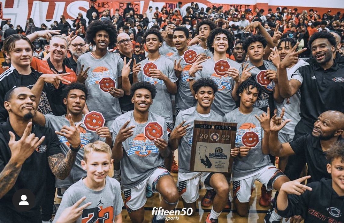 Top DAWGS in Cali CIF OPEN Division Champs 🏆 Developed “Culture” that has No Limits. I have been in the Foxhole with @coachjg5 from Day 1. In the middle of an incredible journey! Congrats @Cen10Hoops ❤️ @ShannSharpe2 #gelaun @niquedunning @MikeCaffey5 @adidasHoops @iJustWill