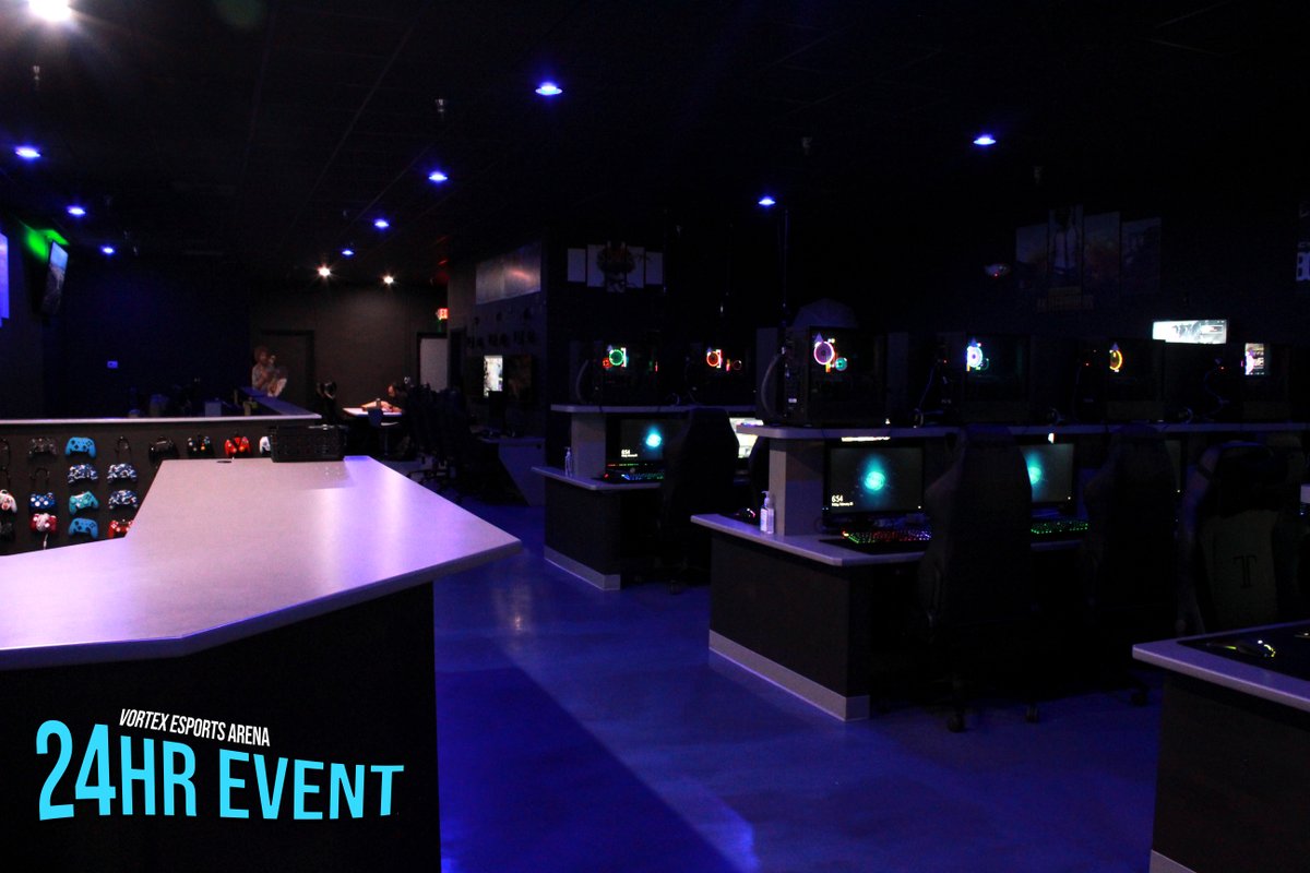 Vortex_EA's tweet photo. We're getting ready for today's #24HREvent! Doors open at 12pm, with Day Pass admission beginning at 4pm. Bringing your own controller is not only welcome, but encouraged! Each activity completed with a partner will earn a ticket in our raffle.
#VortexEA https://t.co/pLPS2Ei9m4