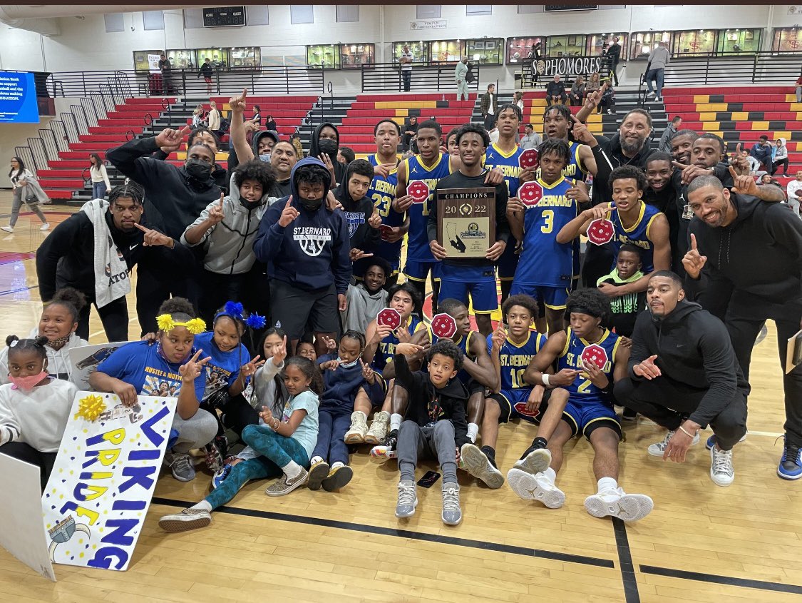 EtopUdoEma's tweet photo. CIF Division 1 Champs 🏆
@stbernardhoops 
Continue to Lead and Inspire @TonyBland04 💙
Gotta Bunch of Magics in the Crew so Congrats Fellas. Let’s Work!
@dlowellcarr @LutherWaters @RodPalmerUCLA @Per4manceCoachJ @coachrunco @pydixon106 @wetba11 https://t.co/cBcLJMI4uk