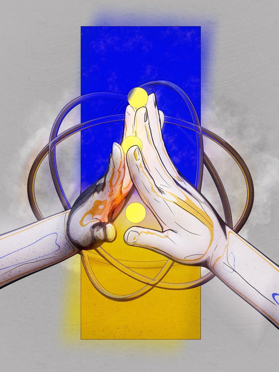 DominikFranko's tweet photo. Made this on 24th as a solidarity piece…uploading it here now
#Ukraine https://t.co/Yl4O0AgqXk